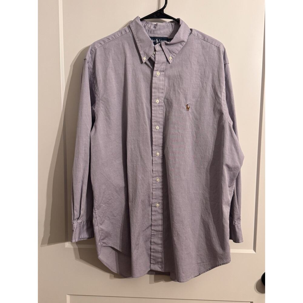 Ralph Lauren Bundle Of 2 Oxfords Sz 17 32/33 preppy Academia Old Money office - Picture 3 of 12